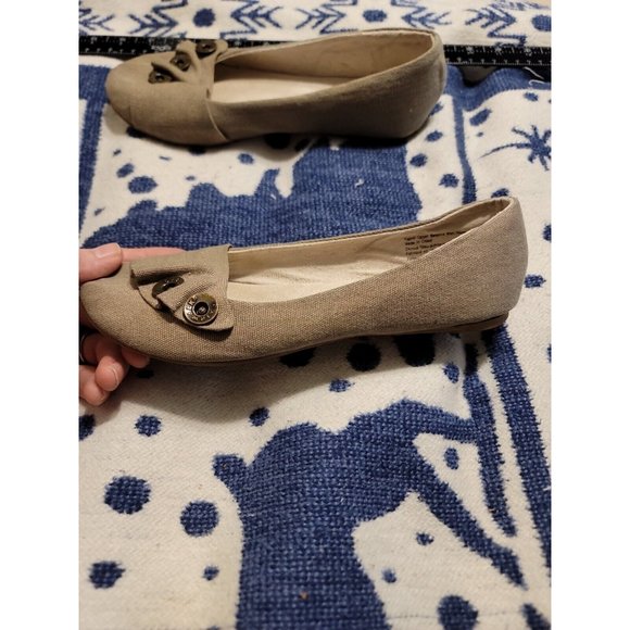 Airwalk Gray Canvas Ballet Flats Slip On Size 7.5 - Picture 1 of 10